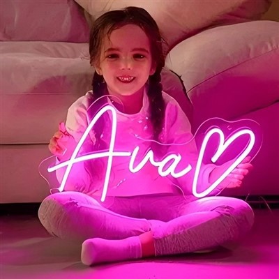 Cartel de neón estético para parede