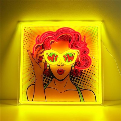 Cartel de neón de arte creativo